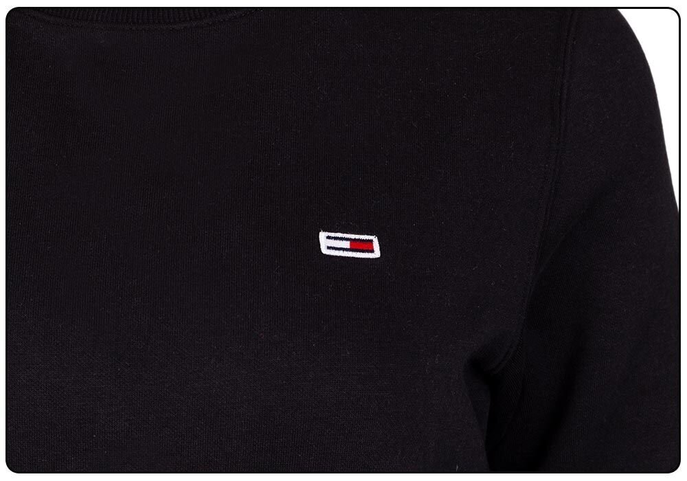 Naiste dressipluus Tommy Hilfiger TJW REGULAR FLEECE C NECK BLACK DW0DW09227 BDS 27026 hind ja info | Naiste kampsunid | kaup24.ee