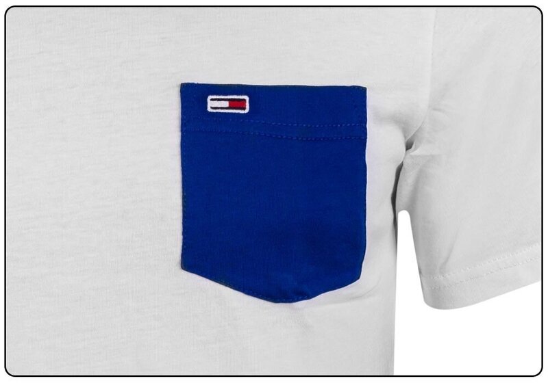 contrast pocket tee tommy hilfiger