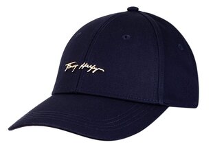 Бейсболка Tommy Hilfiger SIGNATURE CAP, темно-синяя AW0AW10054 DW5 37945 цена и информация | Женские шапки | kaup24.ee