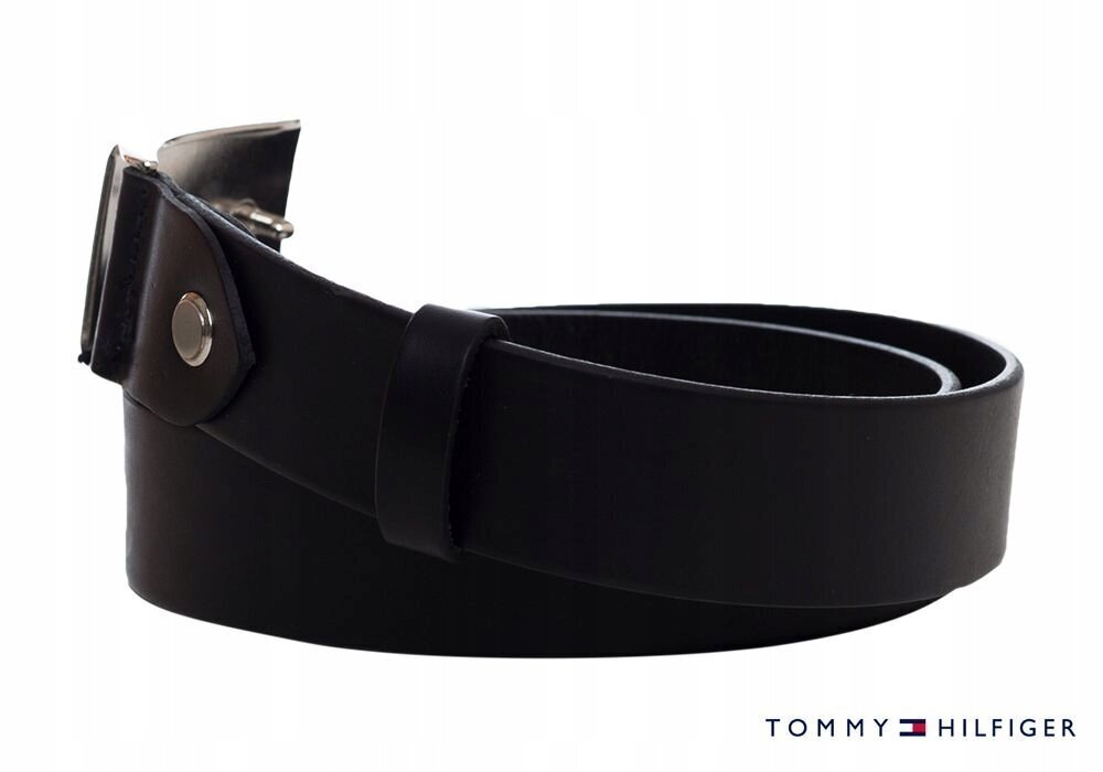 Meeste püksirihm TOMMY HILFIGER PLAQUE BELT ADJ 3,5 cm, must AM0AM01995 002 41627 hind ja info | Meeste vööd | kaup24.ee