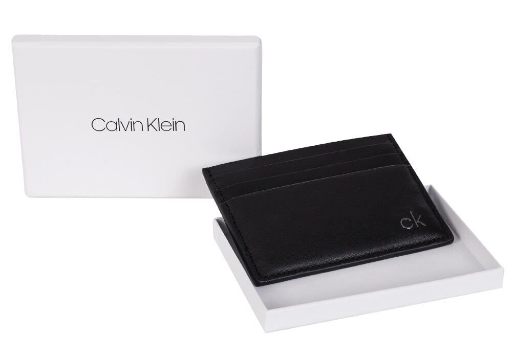 Meeste rahakott Calvin Klein SMOOTH CK CARDHOLDER BLACK K50K504298 001 35817 hind ja info | Meeste rahakotid | kaup24.ee