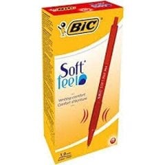 Шариковые ручки BIC Soft feel 1 мм, красные, 12 штук цена и информация | Письменные принадлежности | kaup24.ee