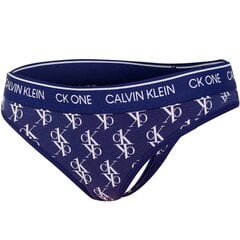 Женские трусики-стринги Calvin Klein THONG (AVERAGE), синие 000QF5733E X00 40709 цена и информация | Трусики | kaup24.ee