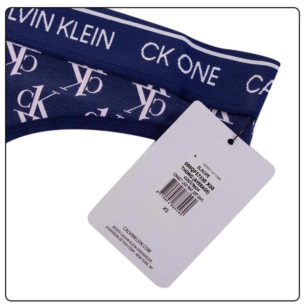 Calvin Klein naiste stringid THONG (AVERAGE), sinine 000QF5733E X00 40709 hind ja info | Naiste aluspüksid | kaup24.ee