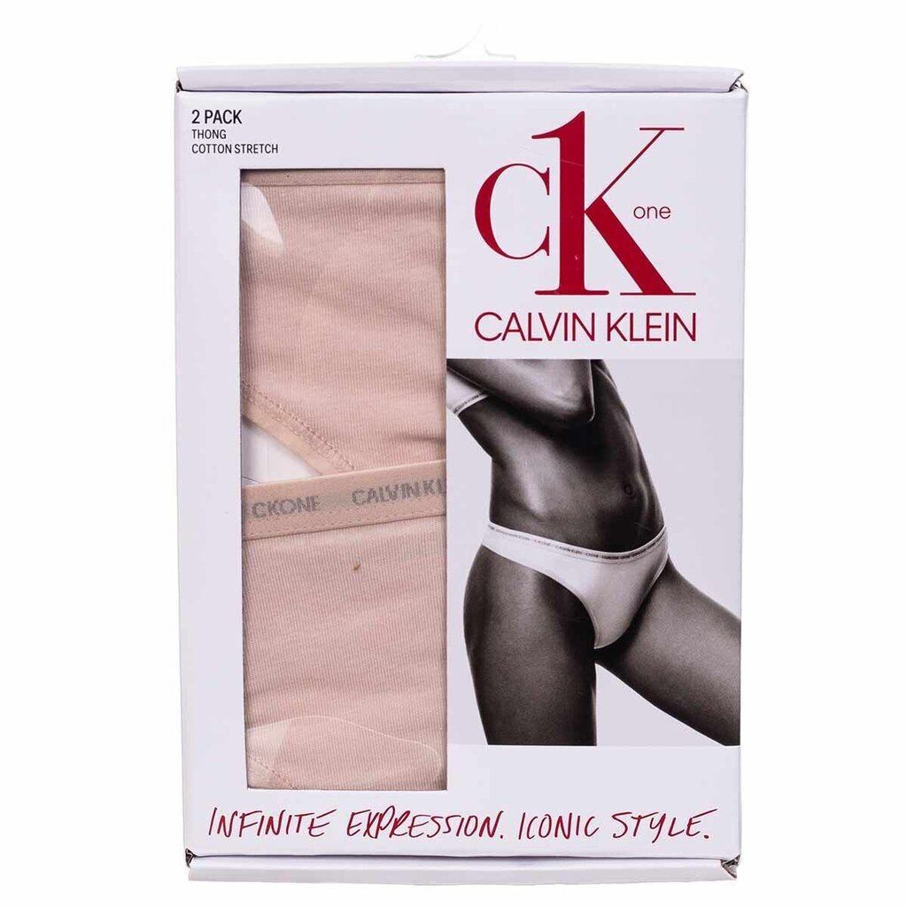 CALVIN KLEIN naiste stringid, 2 paari, hall 000QD3788E W5I 40621 hind ja info | Naiste aluspüksid | kaup24.ee