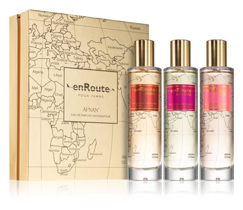 Naiste kinkekomplekt Afnan En Route Pour Femme, 3 x 50 ml hind ja info | Naiste parfüümid | kaup24.ee