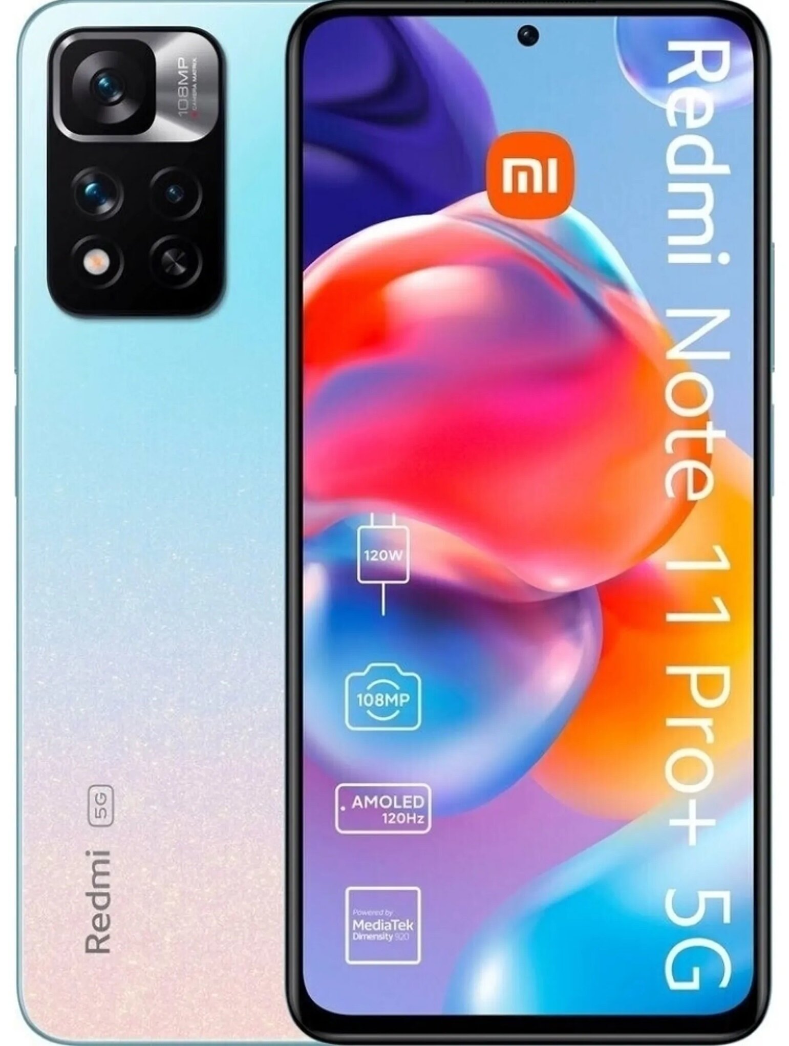 Телефон Xiaomi Redmi Note 11 Pro+ 5G Dual SIM 6/128GB,MZB0A9JEU Star Blue  цена | kaup24.ee