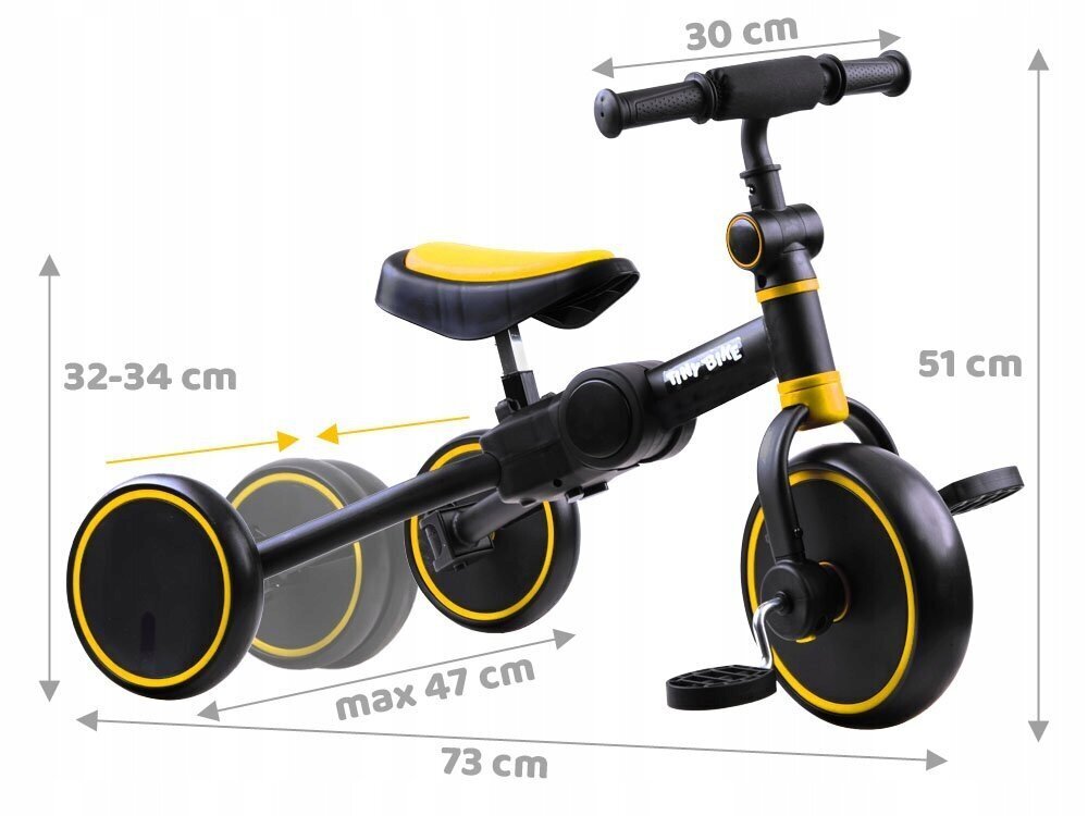 Tasakaaluratas, Tiny Bike, kollane hind ja info | Jooksurattad | kaup24.ee