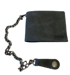 Мужской черный кожаный кошелек Branco с цепочкой цена и информация | Мужские кошельки | kaup24.ee