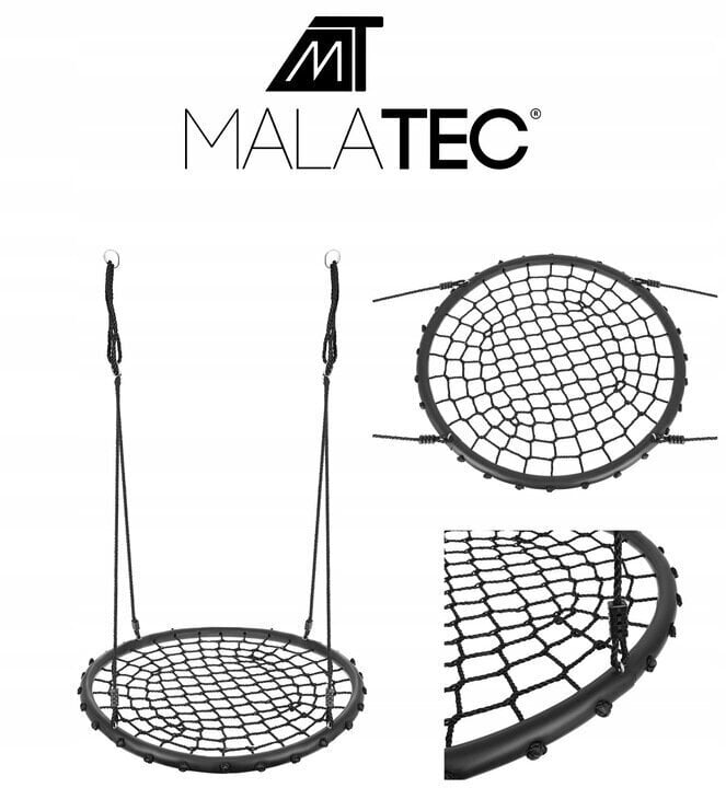 Kiik "Kurepesa" Malatec, 100 cm, must цена и информация | Kiiged | kaup24.ee