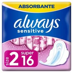 Hügieenisidemed Always Ultra Super Plus Sens, 16 tk. hind ja info | Tampoonid, hügieenisidemed, menstruaalanumad | kaup24.ee