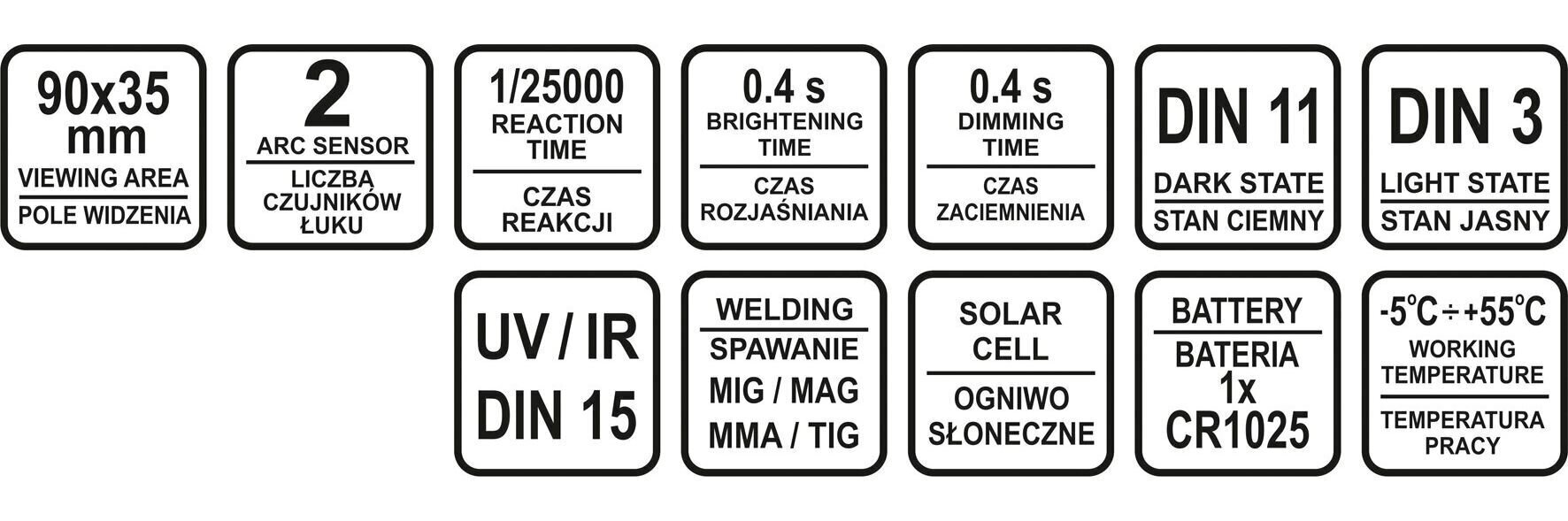 Keevitajamask koos automaatselt tumeneva filtriga, Sthor (74483) hind ja info | Peakaitsmed | kaup24.ee