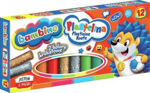 BAMBINO Klassikaline plastiliin 12 värvitoonis hind ja info | Kunstitarbed, voolimise tarvikud | kaup24.ee