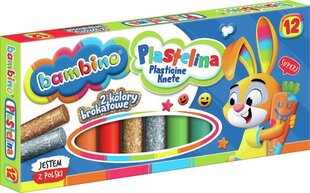 BAMBINO Klassikaline plastiliin 12 värvitoonis цена и информация | Принадлежности для рисования, лепки | kaup24.ee