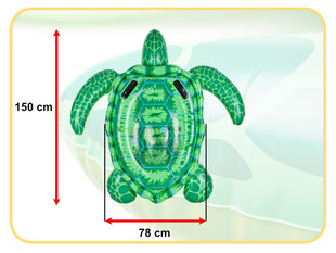 Надувной матрас для плавания INTEX Черепаха, 150 см цена и информация | Надувные и пляжные товары | kaup24.ee