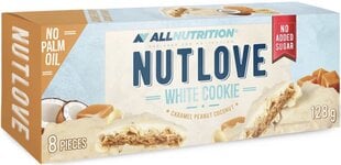 Печенье AllNutrition Nutlove White Cookie карамельный арахис + кокос, 128 г цена и информация | Функциональные продукты питания (суперфуд) | kaup24.ee