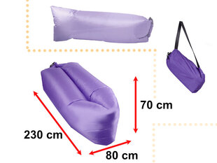 Лежак Lazy BAG SOFA, фиолетовый, 230x70 см цена и информация | Надувные матрасы и мебель | kaup24.ee