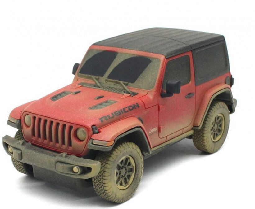 JEEP Wrangler Rubicon 1:24 RTR (AA patareitoitel) – punane цена и информация | Poiste mänguasjad | kaup24.ee