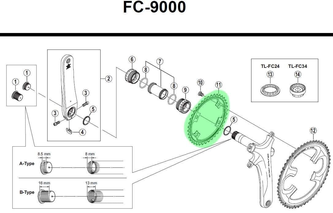 Esihammasratas Shimano Dura-Ace FC-9000 34T MA цена и информация | Muud jalgratta varuosad | kaup24.ee