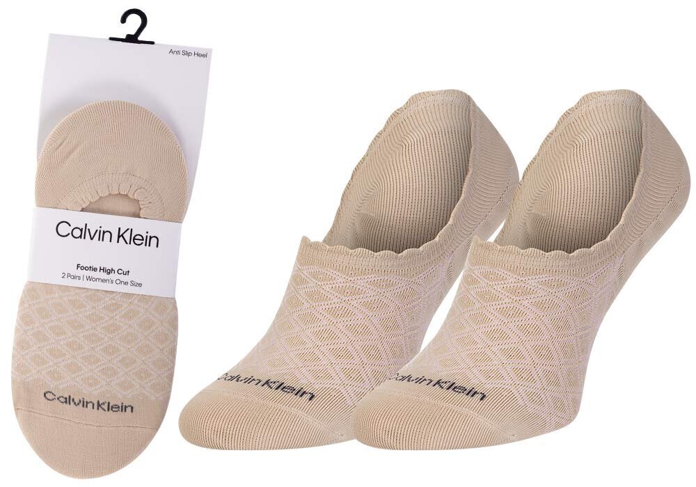 Naiste sokid CALVIN KLEIN 2 paari, beež 701218787 003 39744 цена и информация | Naiste sokid | kaup24.ee