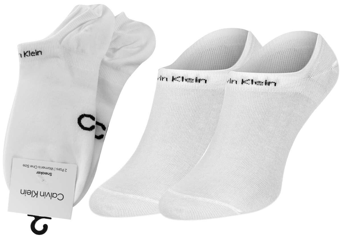 Naiste sokid CALVIN KLEIN 2 paari, valge 701218774 002 39763 цена и информация | Naiste sokid | kaup24.ee