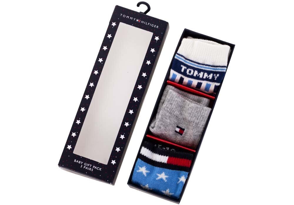 Laste sokid Tommy Hilfiger, 3 paari 701210510 003 39692. цена и информация | Poiste sukkpüksid ja sokid | kaup24.ee