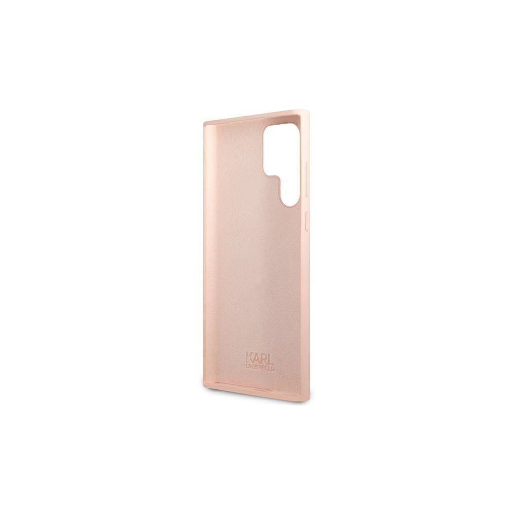 Karl Largerfeld case for Samsung Galaxy S22 Ultra KLHCS22LSSKCI pink hard case Silicone Karl & Choupette Magsafe hind ja info | Telefoni kaaned, ümbrised | kaup24.ee