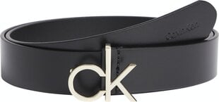 Naiste püksirihm Calvin Klein RE-LOCK LOGO BELT 30 mm, must K60K609000 BAX 41748 hind ja info | Naiste vööd | kaup24.ee