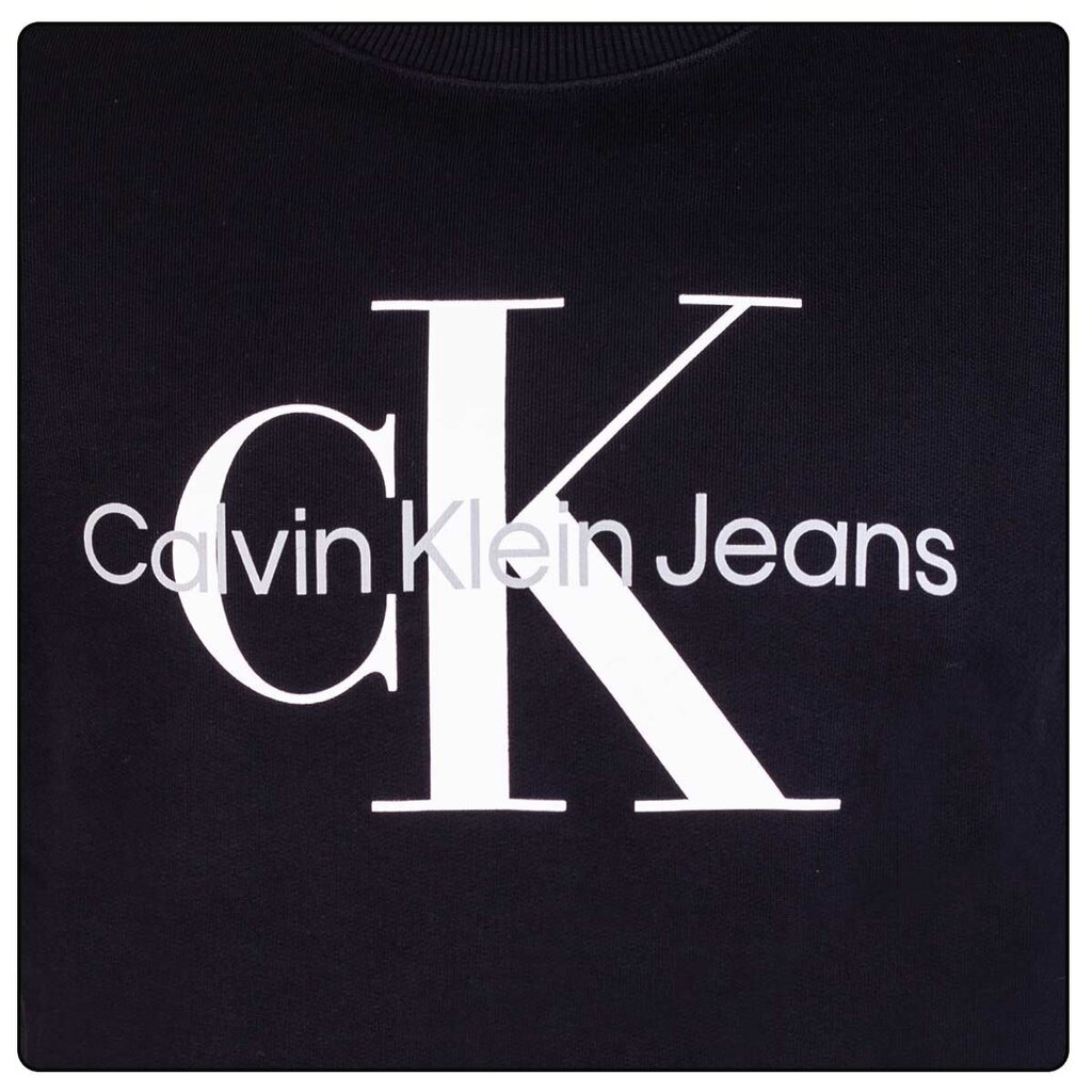 Meeste dressipluus Calvin Klein CORE MONOGRAM CREWNE, must J30J320933 BEH 42019 цена и информация | Meeste pusad | kaup24.ee