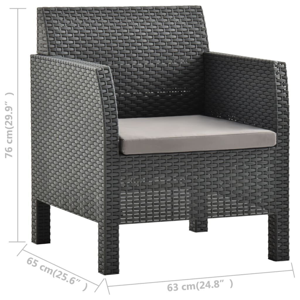 Vabaaja mööbli komplekt, 2 osa, hall hind ja info | Aiamööbli komplektid | kaup24.ee