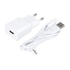 Maxlife MXTC-01 charger 1x USB 2.1A white + Lightning cable цена и информация | Зарядные устройства для телефонов | kaup24.ee