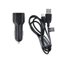 Maxlife MXCC-01 autolaadija 1x USB 2.1A must + microUSB kaabel hind ja info | Mobiiltelefonide laadijad | kaup24.ee