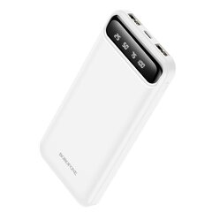 Внешний аккумулятор Power Bank Borofone BJ14 Type-C microUSB 2*USB (2A)  10000mAh белый цена и информация | Зарядные устройства Power bank | kaup24.ee