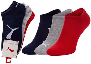 Детские носки PUMA, 3 пары, серые/красные/темно-синие 907960 05 38963 цена и информация | Носки, колготки для мальчиков | kaup24.ee