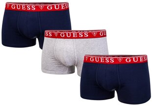 Мужские трусы Guess BRIAN BOXER 3 пары, темно-синие/серые U97G01JR003 HE90 39555 цена и информация | Мужские боксеры | kaup24.ee