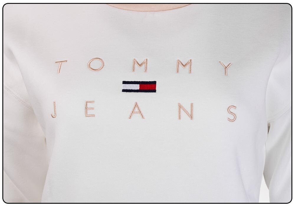 Naiste dressipluus Tommy Hilfiger TJW BXY TONAL LOGO 3, valge DW0DW11191 ABI 39096 цена и информация | Naiste kampsunid | kaup24.ee