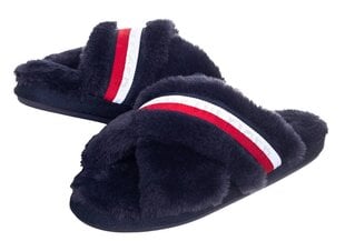 Tommy Hilfiger naiste sussid OMMY FURRY HOME SLIPPER, tumesinine FW0FW06314 0GY 40402 hind ja info | Naiste plätud ja sussid | kaup24.ee