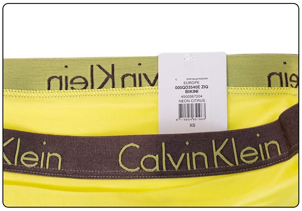 Naiste aluspüksid - bikiinid Calvin Klein, kollane 000QD3540E ZIQ 39434 hind ja info | Naiste aluspüksid | kaup24.ee