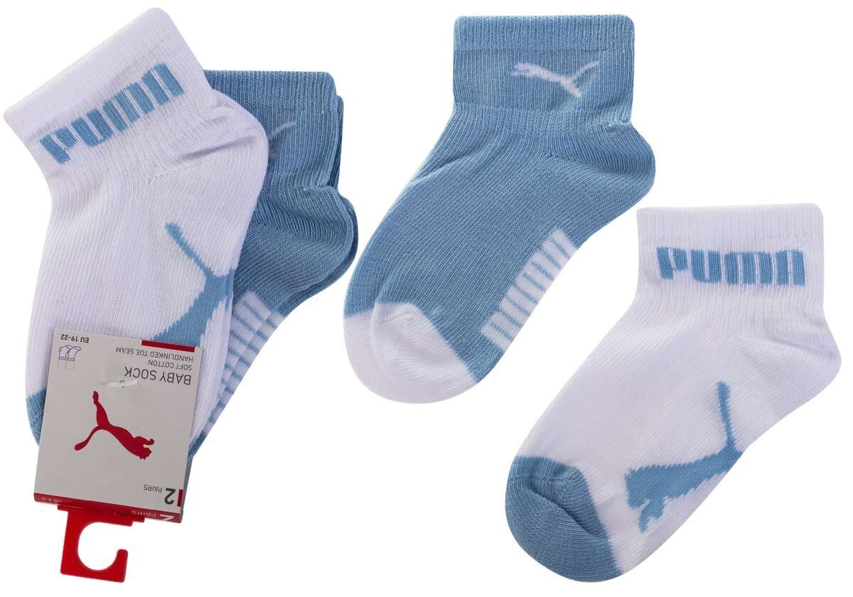 Детские носки Puma BABY MINI CATS LIFESTYLE S, белые/голубые 907962 01  41430 цена | kaup24.ee