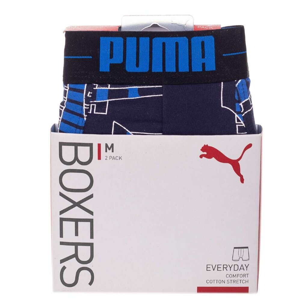 Meeste bokserid Puma, 2 paari, sinine 935284 02 41329 hind ja info | Meeste aluspesu | kaup24.ee