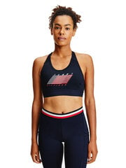 Женский бюстгальтер Tommy Hilfiger MID INTENSITY FLAG RACER BRA, темно-синий S10S101173 DW5 41424 цена и информация | Спортивные бюстгальтеры | kaup24.ee