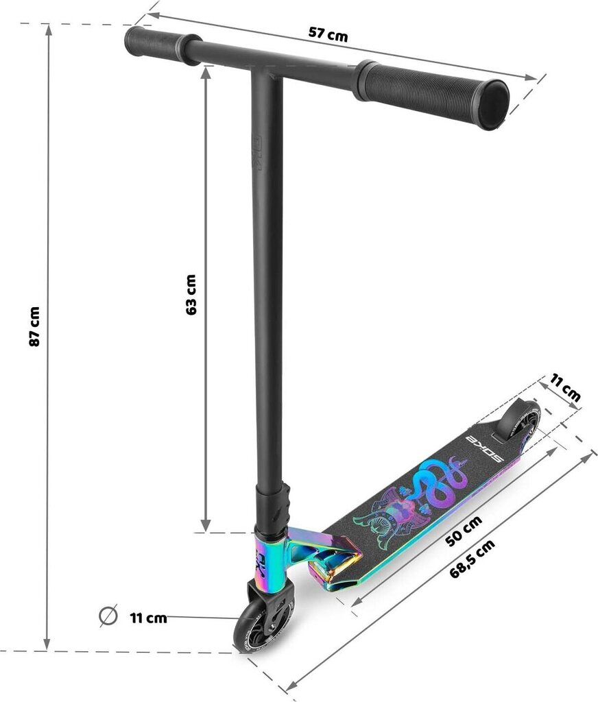 Triki tõukeratas Soke XTR, vikerkaarevärvid hind ja info | Tõukerattad | kaup24.ee