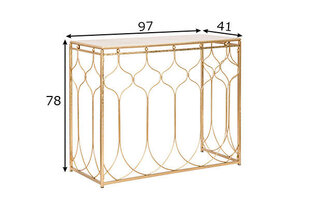 Konsoollaud Glam, 97x41 cm, kuldset värvi hind ja info | Konsoollauad | kaup24.ee