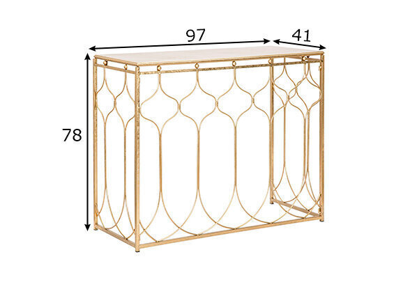 Konsoollaud Glam, 97x41 cm, kuldset värvi hind ja info | Konsoollauad | kaup24.ee