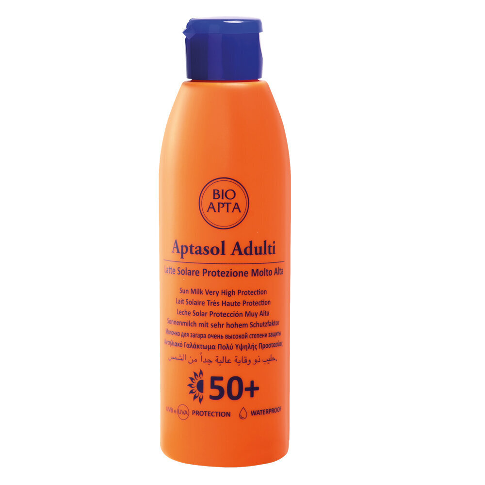 Päikesekaitsepiim Bioapta Aptasol Adulti SPF50+, 125 ml цена и информация | Päikesekreemid | kaup24.ee