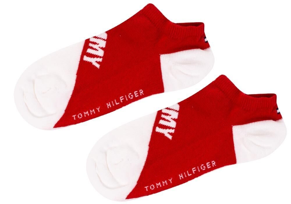 Naiste sokid Tommy Hilfiger, 2 paari, valge/punane/sinine 100002308 001 26853 hind ja info | Poiste sukkpüksid ja sokid | kaup24.ee