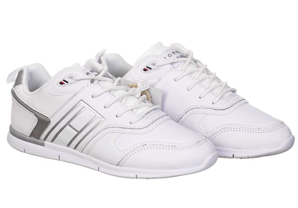 Naiste jalatsid Tommy Hilfiger METALLIC LIGHTWEIGHT SNEAKER WHITE FW0FW05693 YBR 26884 цена и информация | Naiste spordi- ja vabaajajalatsid | kaup24.ee