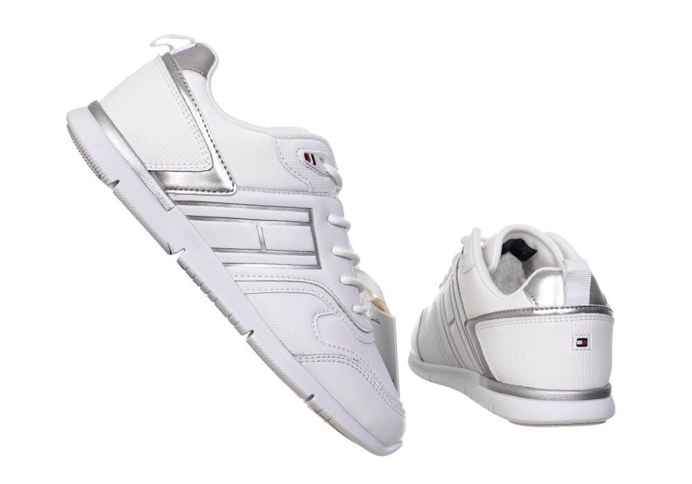 Naiste jalatsid Tommy Hilfiger METALLIC LIGHTWEIGHT SNEAKER WHITE FW0FW05693 YBR 26884 hind ja info | Naiste spordi- ja vabaajajalatsid | kaup24.ee