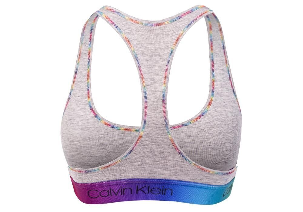 Naiste spordirinnahoidja Bralette Calvin Klein, hall, QF6538E PGK 27694 hind ja info | Rinnahoidjad | kaup24.ee