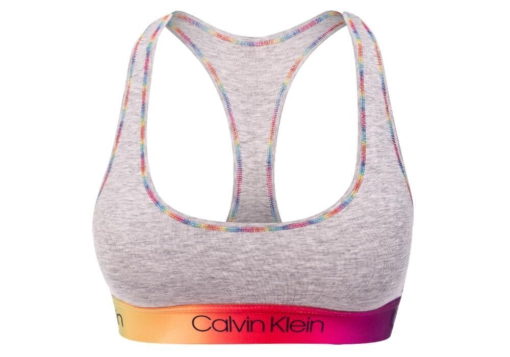 Naiste spordirinnahoidja Bralette Calvin Klein, hall, QF6538E PGK 27694  hind